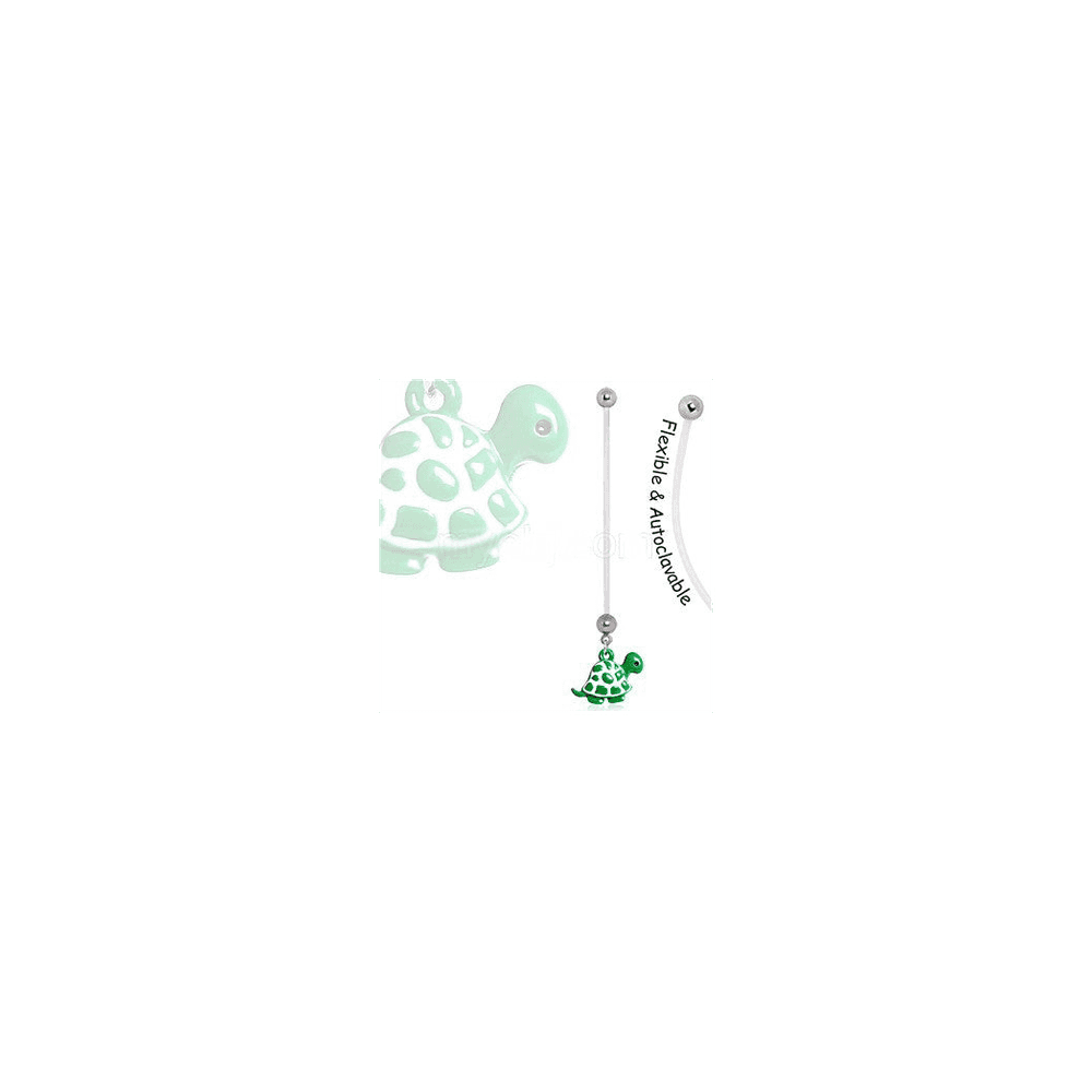 image-BioFlex Green Baby Turtle Pregnancy Navel Ring