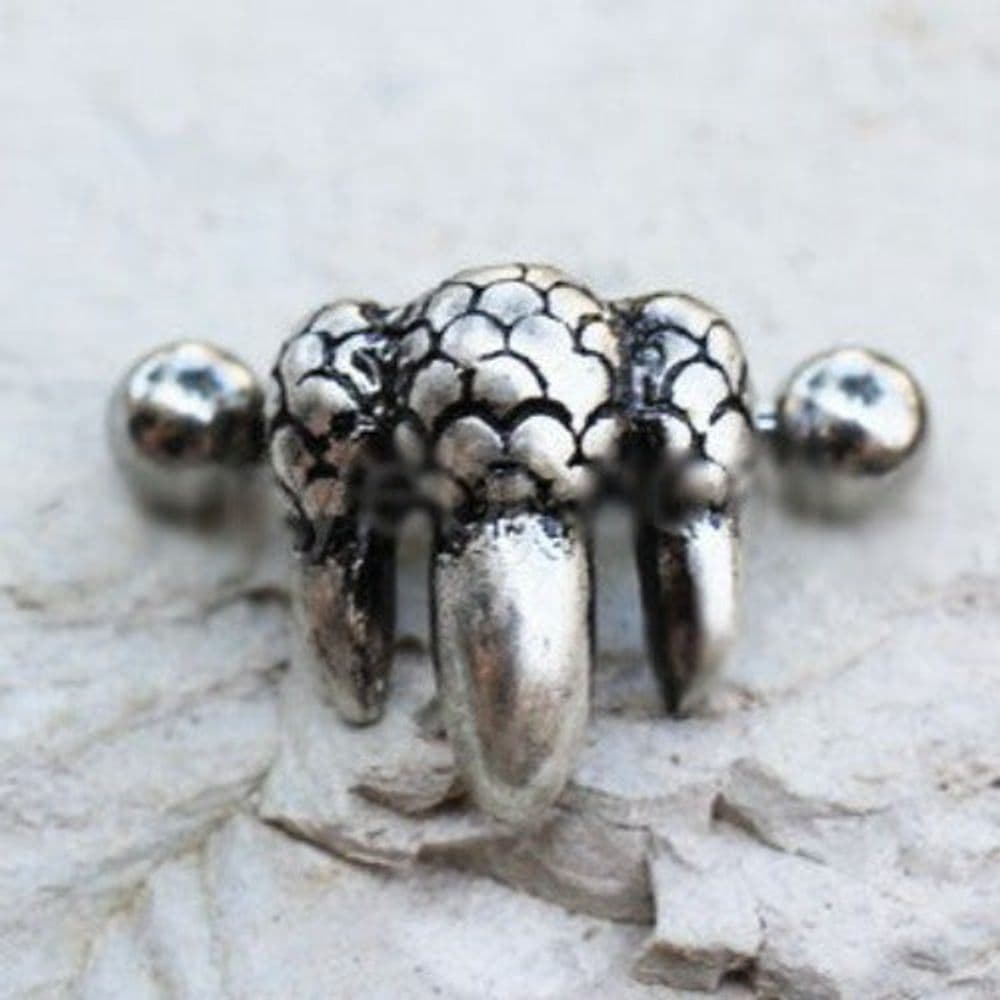 image-316L Stainless Steel Dragon's Claw Cartilage Ear Cuff Earring