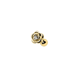 image-Gold Diamond Rose Cartilage Earring Cartilage Piercing Jewelry