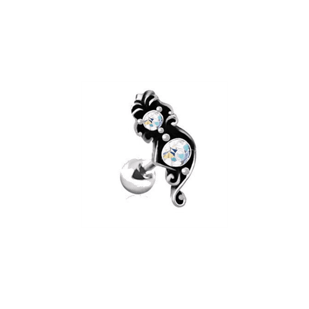 image-Ornate Aurora Borealis Cartilage Earring