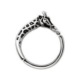 image-316L Stainless Steel Giraffe Silver Plated Seamless Ring / Cartilage Earring