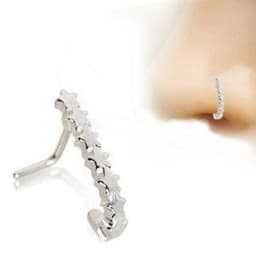 image-316L Stainless Steel Star L Bend Half Nose Hoop