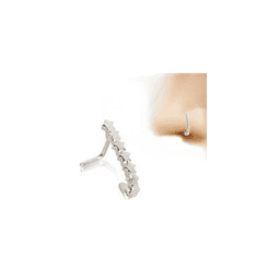image-316L Stainless Steel Star L Bend Half Nose Hoop