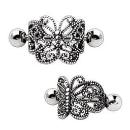 image-316L Stainless Steel Ornate Butterfly Cartilage Cuff Earring