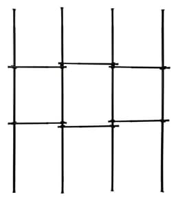 image-Triple Telescopic Black Wardrobe Organiser Hanging Rail Clothes Rack Adjustable Storage Shelving