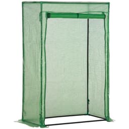image-100x50x150cm Greenhouse PE Cover w/ Zipper Roll-up Door Outdoor, Green