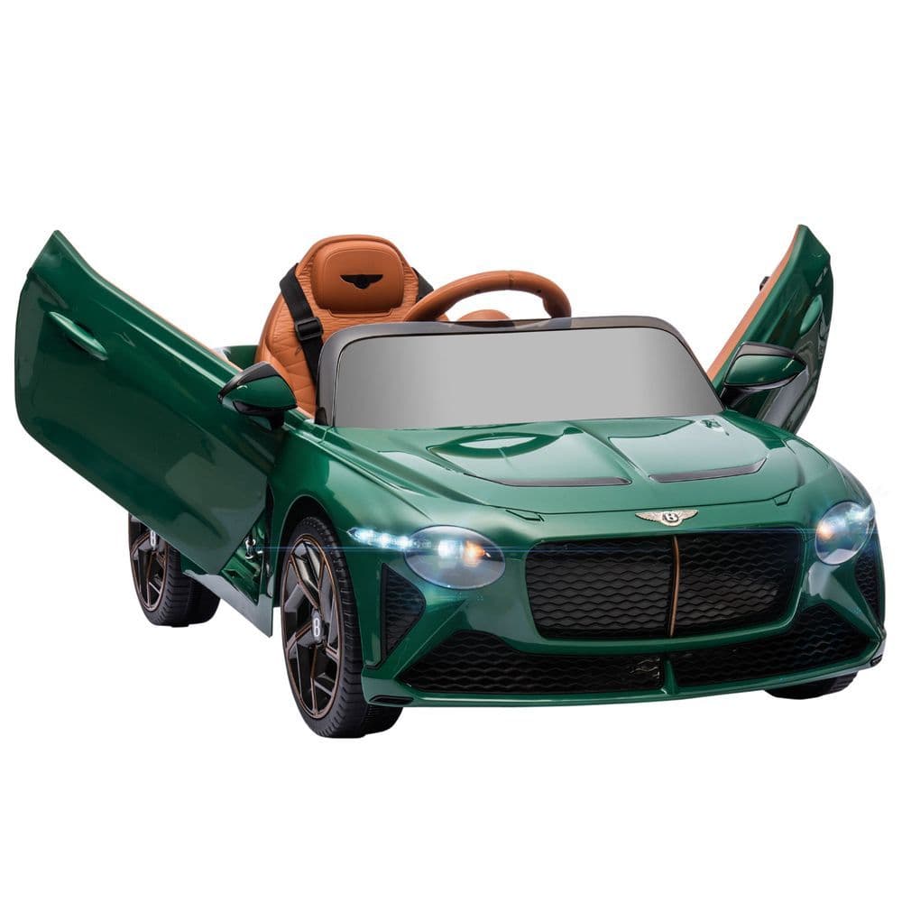 image-HOMCOM Bentley Bacalar Licensed 12V Kids Electric Ride-On with Remote - Green