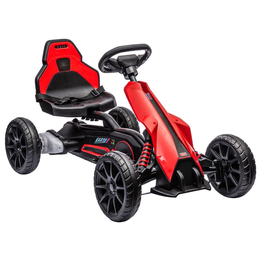 image-HOMCOM 12V Electric Go Kart with Forward Reversing 2 Speeds for 3-8 Yrs - Red