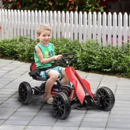 image-HOMCOM 12V Electric Go Kart with Forward Reversing 2 Speeds for 3-8 Yrs - Red