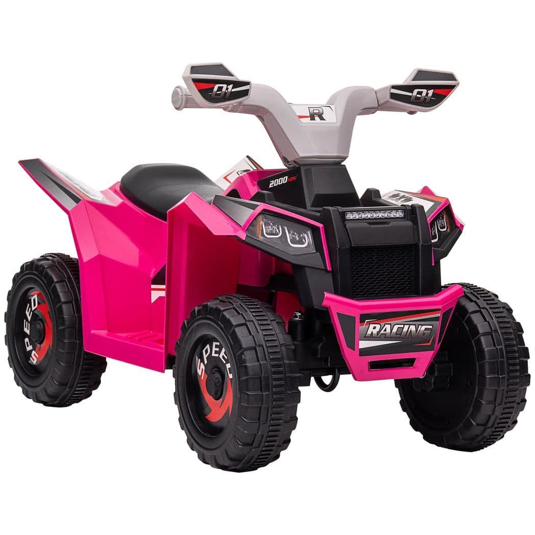 image-HOMCOM Electric Quad Bike, 6V Kids Ride-On ATV, for Ages 18-36 Months - Pink