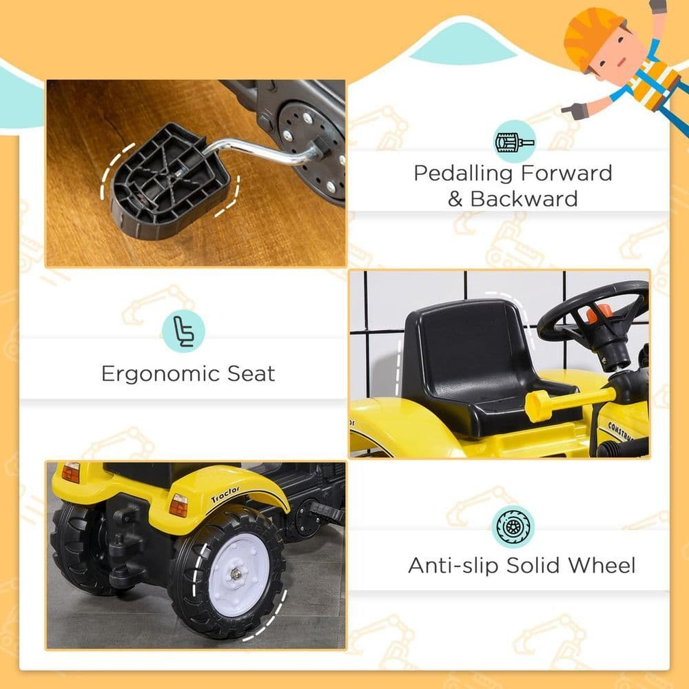 image-HOMCOM Pedal Go Kart Ride On Excavator