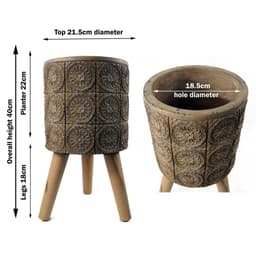 image-40cm x 21.5cm Zandi Flowers Composite Large Planter