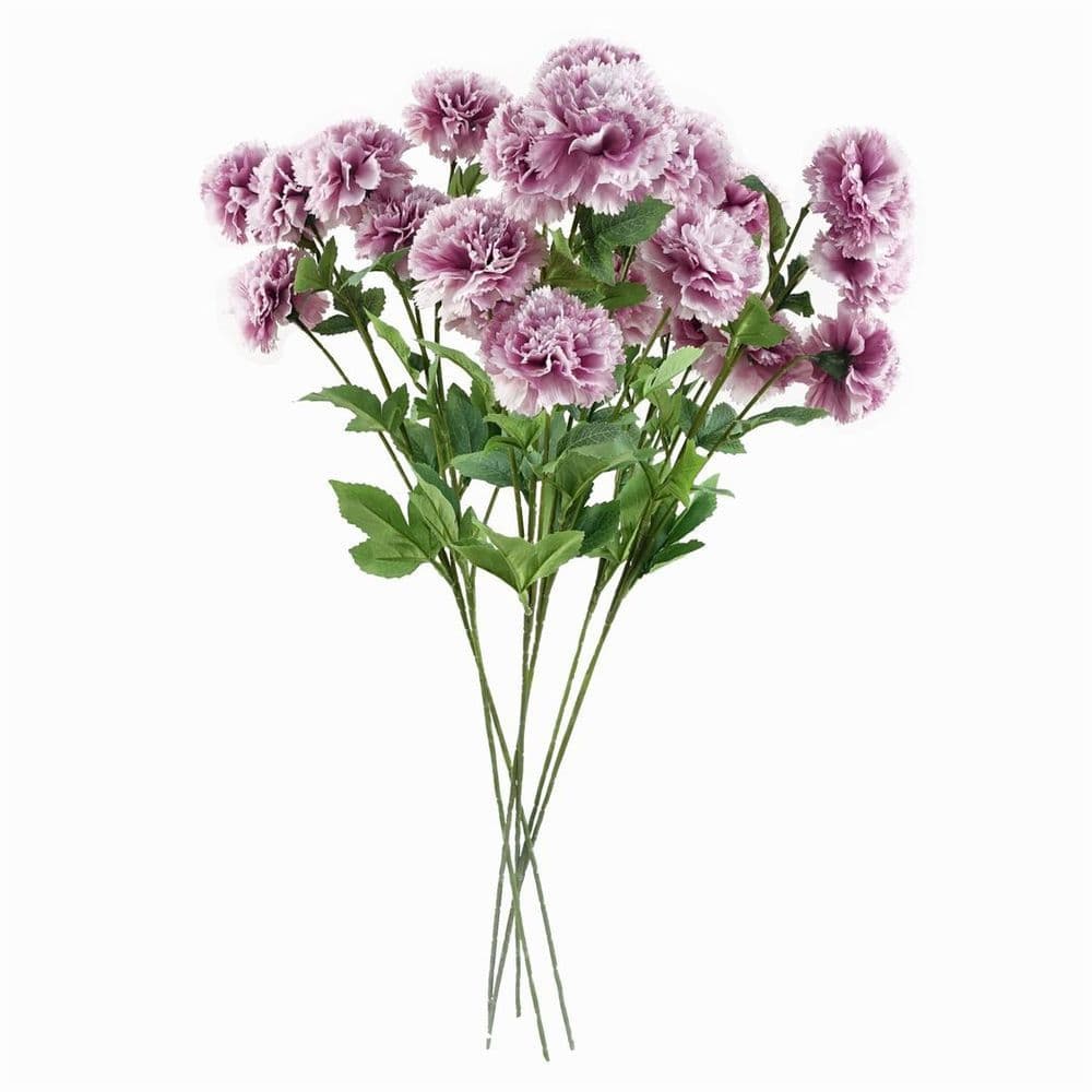 image-Pack of 6 x 70cm Pink Artificial Carnation Stem - 24 Flowers