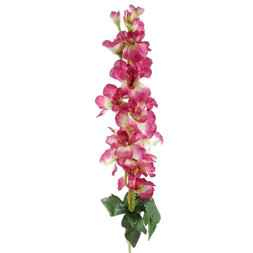image-Pack of 6 x 75cm Delphinium Dark Pink Artificial Stem