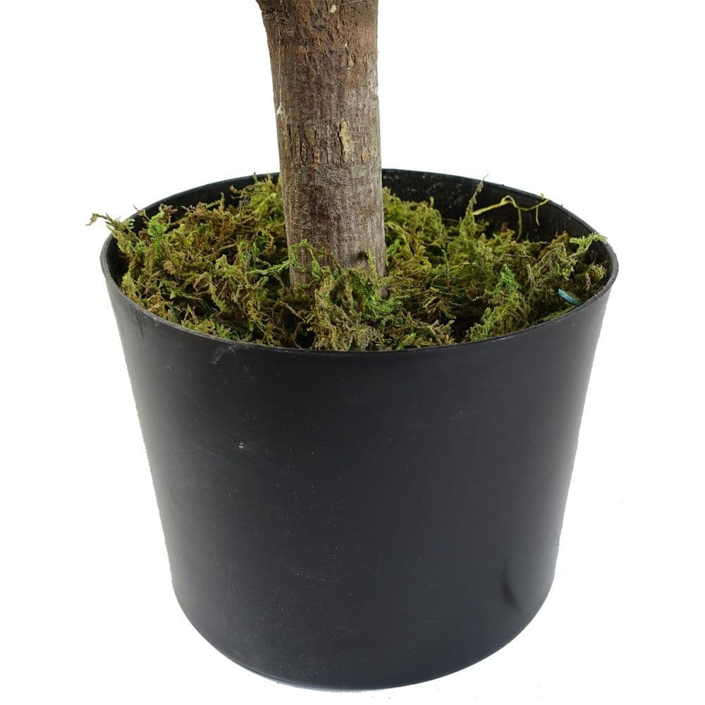 image-120cm Pair of Buxus Triple Ball Artificial Tree UV Resistant Outdoor Topiary