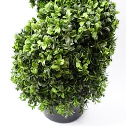 image-120cm Pair of Spiral Buxus Artificial Tree UV Resistant Outdoor