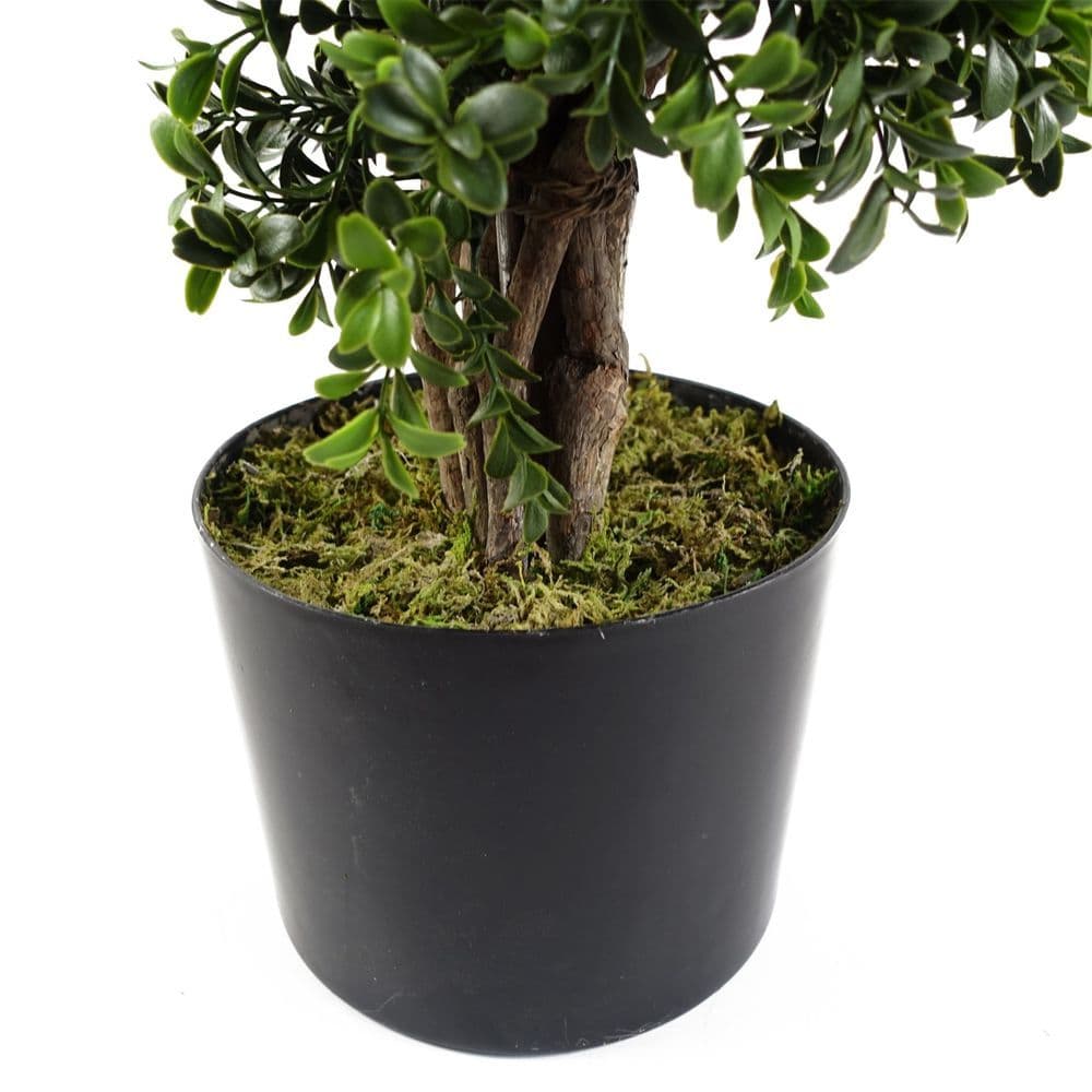 image-120cm Pair of Spiral Buxus Artificial Tree UV Resistant Outdoor Topiary
