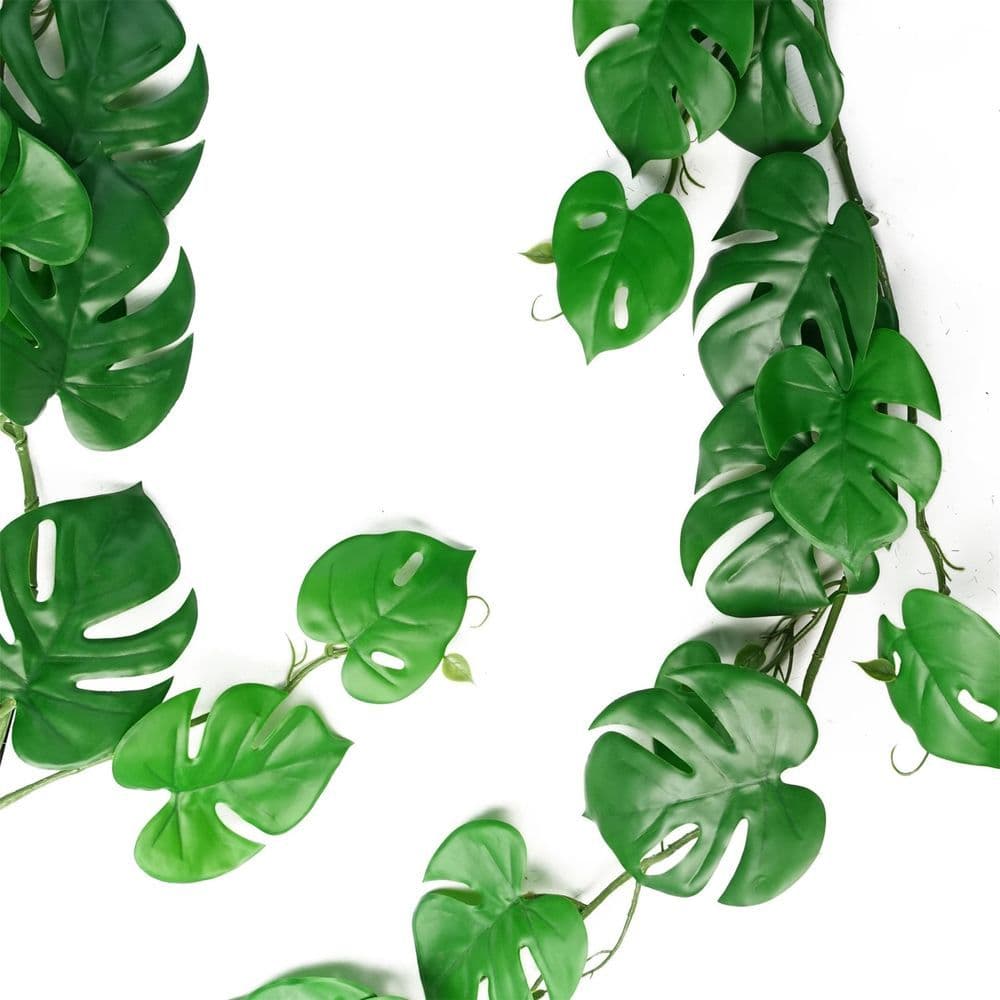 image-6 x 180cm Artificial Hanging Trailing Monstera Plant