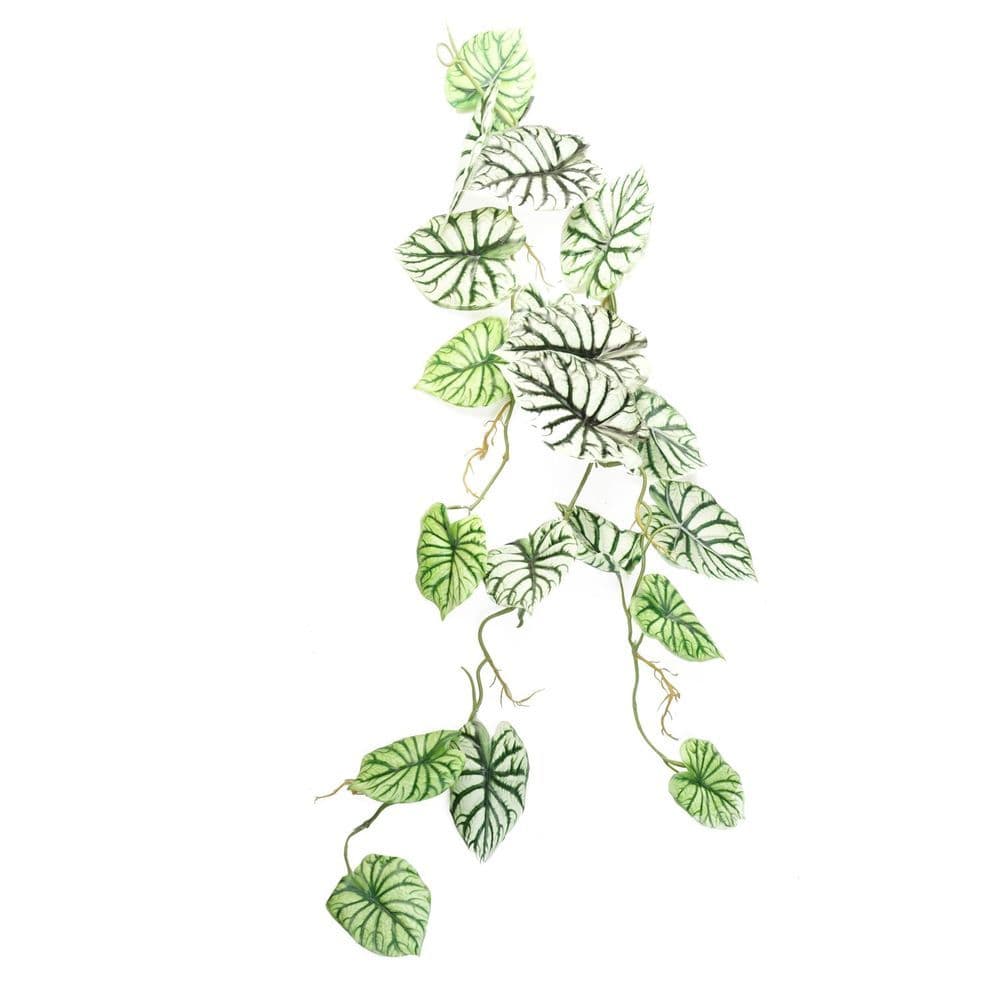 image-6 x 120cm Artificial Hanging Trailing Plant Alocasia Dragon Scale Light