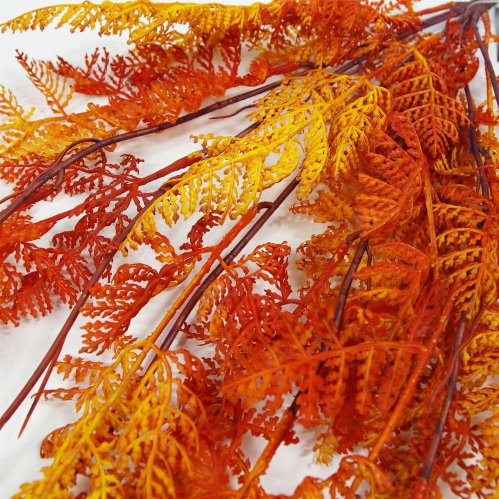 image-100cm Artificial Hanging Maidenhair Fern Plant Autumn Orange