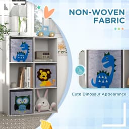 image-ZONEKIZ Toy Organiser with Three Non-Woven Fabric Drawers for Bedroom - White