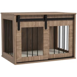 image-PawHut Dog Crate Furniture with Removable Cushion, for Medium Dogs - Brown