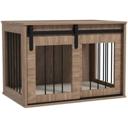 image-PawHut Dog Crate Furniture with Removable Cushion, for Medium Dogs - Brown