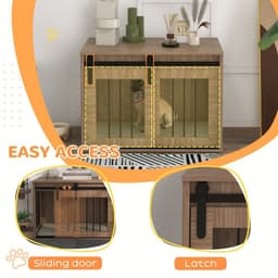 image-PawHut Dog Crate Furniture with Removable Cushion, for Medium Dogs - Brown