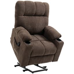 image-HOMCOM Heavy Duty Riser and Recliner Chair Lift Chair for the Elderly, Brown