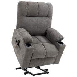 image-HOMCOM Heavy Duty Riser and Recliner Chair Lift Chair for the Elderly, Grey