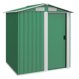 image-Outsunny 5ft x 4.3ft Outdoor Metal Storage Shed with Sliding Door Sloped Roof