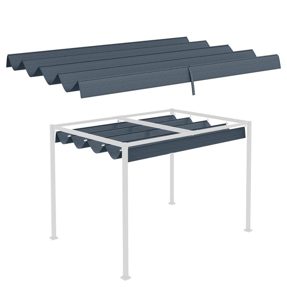 image-Outsunny Pergola Sun Shade Cover Roof Replacement for 3 x 2.15m Pergola, Grey