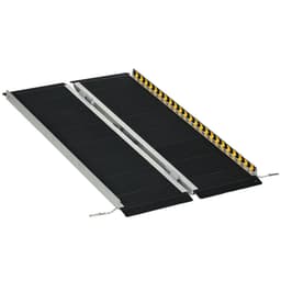 image-HOMCOM Folding Aluminium Wheelchair Ramp 122x73cm 272KG Capacity for Home