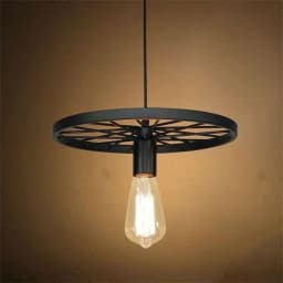 image-Vintage Industrial Chandelier Ceiling Wheel Light Hanging Pendant~1632