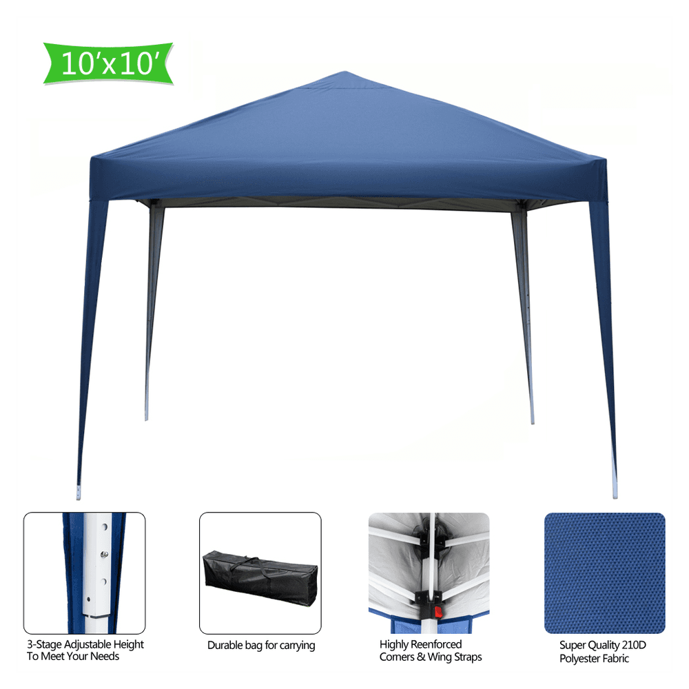 image-3x 3m Practical Waterproof Right-Angle Folding Tent Blue