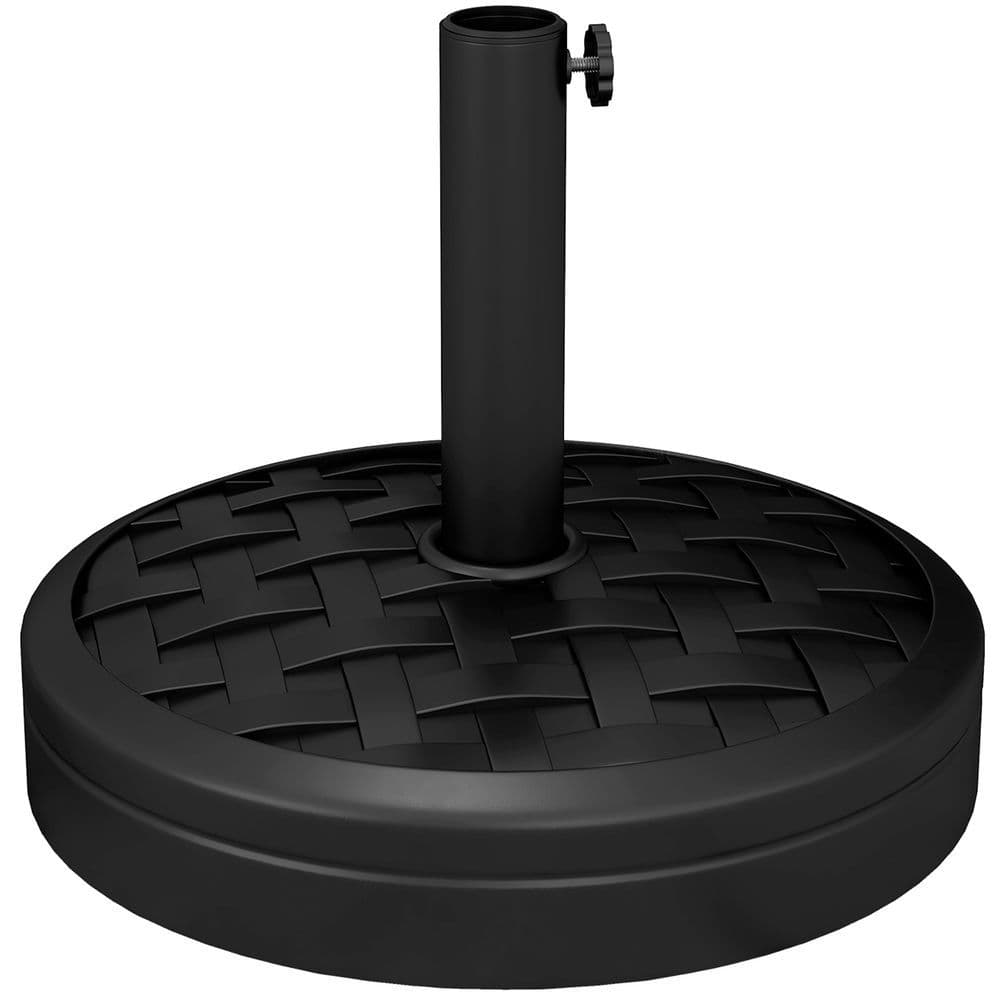 image-Outsunny 18kg Concrete Parasol Base with Rattan Effect Heavy Duty Umbrella Stand