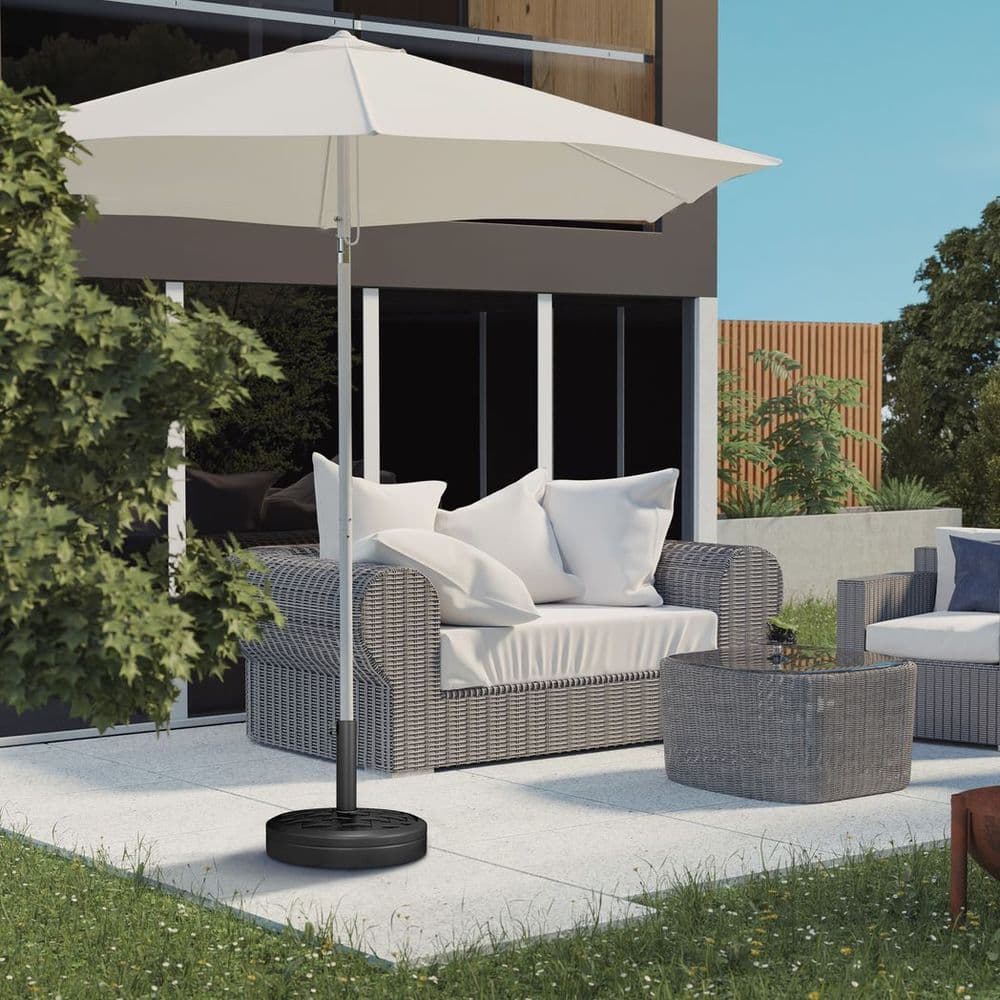 image-Outsunny 18kg Concrete Parasol Base with Rattan Effect Heavy Duty Umbrella Stand