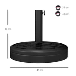 image-Outsunny 18kg Concrete Parasol Base with Rattan Effect Heavy Duty Umbrella Stand