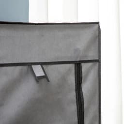 image-HOMCOM Portable Wardrobe w/ 5 Shelves 3 Fabric Drawers and 2 Hanging Rails Grey