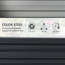 image-Outsunny Set of 2 Raised Garden Bed Galvanised Planter Box Easy Setup Grey
