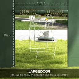 image-Outsunny 3x3(m) or 3x6m Pop Up Gazebo Side Panels Replacement, 2 Pack, Green