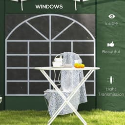 image-Outsunny 3x3(m) or 3x6m Pop Up Gazebo Side Panels Replacement, 2 Pack, Green