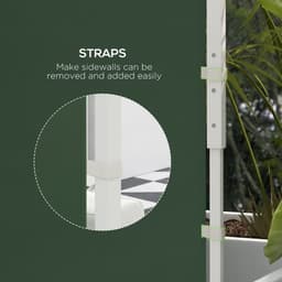 image-Outsunny 3x3(m) or 3x6m Pop Up Gazebo Side Panels Replacement, 2 Pack, Green