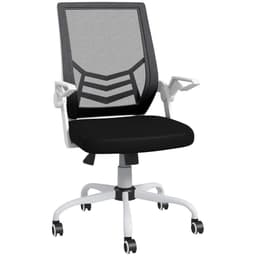image-Vinsetto Mesh Swivel Office Chair Task Computer Chair w/ Lumbar Support, Black