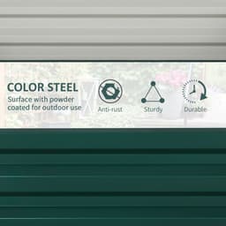 image-Outsunny Set of 2 Raised Garden Bed Galvanised Planter Box Easy Setup Green