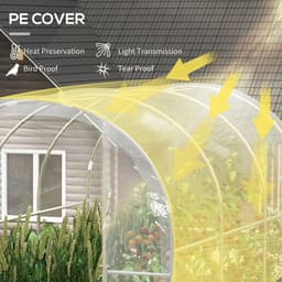 image-Outsunny 3 x 2 x 2m Polytunnel Greenhouse with Door, Galvanised Steel Frame