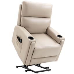 image-HOMCOM Lift Chair for Living Room, Recliner Chair with Vibration Massage, Heat