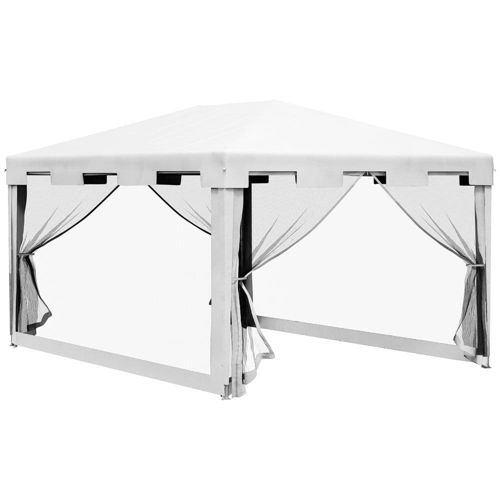 image-Outsunny 4 x 3m Party Tent Waterproof Garden Gazebo Canopy Wedding Cover Shade