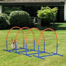 image-PawHut Dog Agility Training Equipment Pet Agility Training Set with Carry Bag