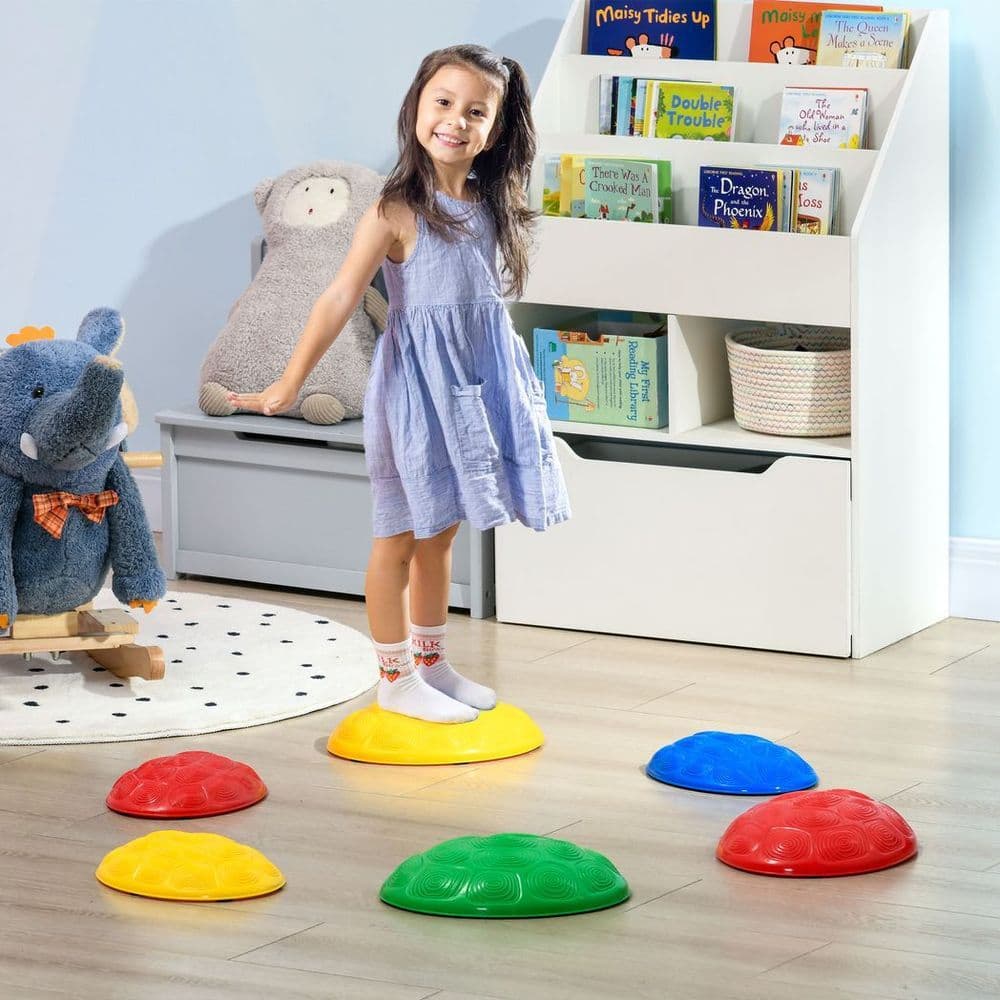 image-ZONEKIZ Balance River Stones w/ Non-Slip Mats for Ages 3-8 Years